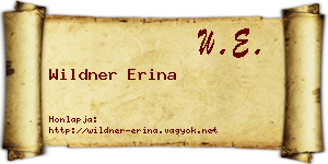 Wildner Erina névjegykártya